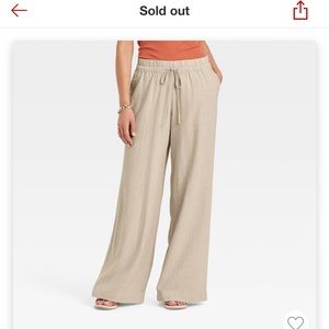 A New Day women’s high rise linen pull in pants